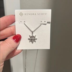 Kendra Scott Silver Snowflake Necklace